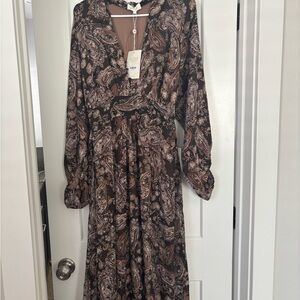 Paisley Long Sleeve Maxi Dress bohme